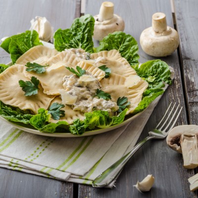 Ravioli Chay Nhồi Đậu Hủ Và Nấm